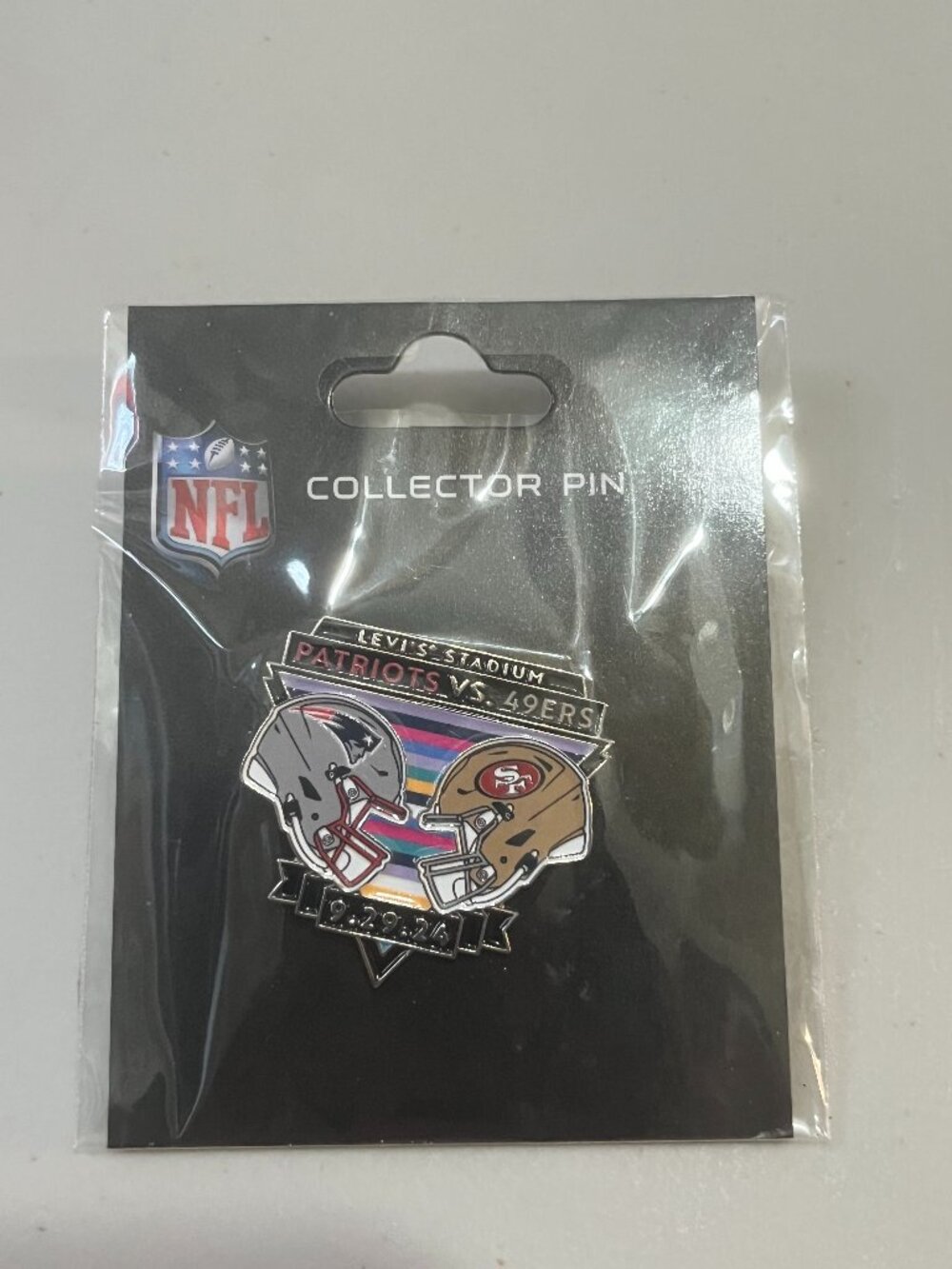 San Francisco 49ers vs New England Patriots Crucial Catch Game Day Pin 9/29/2024